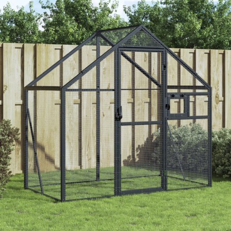 Anthrazitgraues Vogelhaus aus Aluminium 179x100x185 m von vidaXL, Füße und Vogelkäfige - Ref: Foro24-152260, Preis: 254,99 €,...