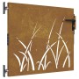 Puerta de jardín acero corten diseño hierba 85x100 cm de vidaXL, Puertas de jardín - Ref: Foro24-153221, Precio: 137,70 €, De...