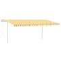 Toldo automático LED sensor de viento amarillo y blanco 5x3,5 m de vidaXL, Toldos - Ref: Foro24-3070073, Precio: 813,51 €, De...