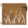 Puerta de jardín acero corten diseño hierba 85x100 cm de vidaXL, Puertas de jardín - Ref: Foro24-153221, Precio: 137,70 €, De...