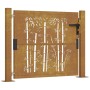 Puerta de jardín acero corten diseño bambú 105x80 cm de vidaXL, Puertas de jardín - Ref: Foro24-153184, Precio: 143,17 €, Des...