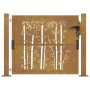 Puerta de jardín acero corten diseño bambú 105x80 cm de vidaXL, Puertas de jardín - Ref: Foro24-153184, Precio: 143,17 €, Des...