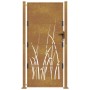 Puerta de jardín acero corten diseño hierba 105x180 cm de vidaXL, Puertas de jardín - Ref: Foro24-153176, Precio: 304,93 €, D...