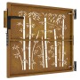 Puerta de jardín acero corten diseño bambú 85x75 cm de vidaXL, Puertas de jardín - Ref: Foro24-153232, Precio: 119,99 €, Desc...