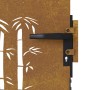 Puerta de jardín acero corten diseño bambú 85x75 cm de vidaXL, Puertas de jardín - Ref: Foro24-153232, Precio: 119,99 €, Desc...