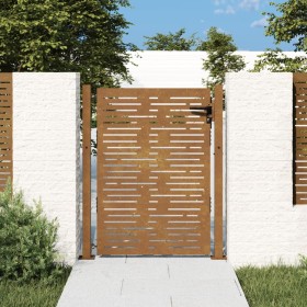 Puerta de jardín acero corten diseño cuadrado 105x155 cm de vidaXL, Puertas de jardín - Ref: Foro24-153253, Precio: 285,99 €,...