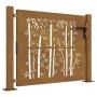 Puerta de jardín acero corten diseño bambú 105x105 cm de vidaXL, Puertas de jardín - Ref: Foro24-153239, Precio: 182,38 €, De...