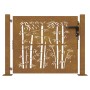 Puerta de jardín acero corten diseño bambú 105x105 cm de vidaXL, Puertas de jardín - Ref: Foro24-153239, Precio: 182,38 €, De...