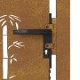 Puerta de jardín acero corten diseño bambú 105x105 cm de vidaXL, Puertas de jardín - Ref: Foro24-153239, Precio: 182,38 €, De...