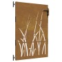 Puerta de jardín acero corten diseño hierba 85x125 cm de vidaXL, Puertas de jardín - Ref: Foro24-153222, Precio: 159,91 €, De...