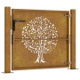 Puerta de jardín acero corten diseño árbol 105x105 cm de vidaXL, Puertas de jardín - Ref: Foro24-153215, Precio: 178,29 €, De...