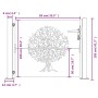 Puerta de jardín acero corten diseño árbol 105x105 cm de vidaXL, Puertas de jardín - Ref: Foro24-153215, Precio: 178,29 €, De...