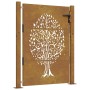 Puerta de jardín acero corten diseño árbol 105x130 cm de vidaXL, Puertas de jardín - Ref: Foro24-153216, Precio: 210,37 €, De...