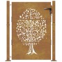 Puerta de jardín acero corten diseño árbol 105x130 cm de vidaXL, Puertas de jardín - Ref: Foro24-153216, Precio: 210,37 €, De...