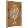 Puerta de jardín acero corten diseño árbol 105x155 cm de vidaXL, Puertas de jardín - Ref: Foro24-153163, Precio: 241,64 €, De...