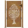 Puerta de jardín acero corten diseño árbol 105x155 cm de vidaXL, Puertas de jardín - Ref: Foro24-153163, Precio: 241,64 €, De...