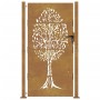 Puerta de jardín acero corten diseño árbol 105x205 cm de vidaXL, Puertas de jardín - Ref: Foro24-153219, Precio: 351,17 €, De...