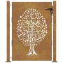 Puerta de jardín acero corten diseño árbol 105x155 cm de vidaXL, Puertas de jardín - Ref: Foro24-153217, Precio: 226,34 €, De...