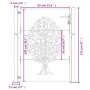 Puerta de jardín acero corten diseño árbol 105x155 cm de vidaXL, Puertas de jardín - Ref: Foro24-153217, Precio: 226,34 €, De...