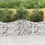 Gabion basket in arched shape, made of galvanized iron, 200x30x80/100cm. by vidaXL, Pots and planters - Ref: Foro24-153384, P...