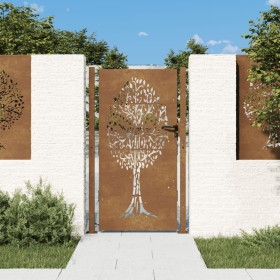 Corten steel garden gate tree design 105x180 cm by vidaXL, garden gates - Ref: Foro24-153218, Price: 253,99 €, Discount: %