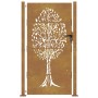 Puerta de jardín acero corten diseño árbol 105x180 cm de vidaXL, Puertas de jardín - Ref: Foro24-153218, Precio: 253,99 €, De...