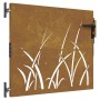 Puerta de jardín acero corten diseño hierba 85x75 cm de vidaXL, Puertas de jardín - Ref: Foro24-153220, Precio: 116,99 €, Des...