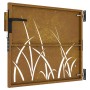 Puerta de jardín acero corten diseño hierba 85x75 cm de vidaXL, Puertas de jardín - Ref: Foro24-153220, Precio: 116,99 €, Des...