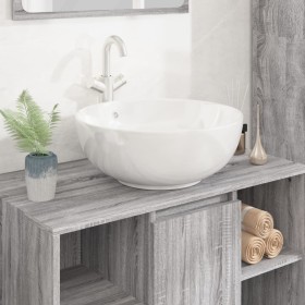 White ceramic round washbasin 44x17 cm by vidaXL, Sinks - Ref: Foro24-153342, Price: 65,87 €, Discount: %