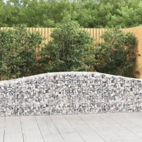 Galvanized iron arch-shaped gabion basket 400x50x60/80 cm by vidaXL, Pots and planters - Ref: Foro24-153413, Price: 91,40 €, ...