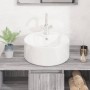 Lavabo redondo de cerámica blanco 40x14,5 cm de vidaXL, Lavabos - Ref: Foro24-153339, Precio: 61,99 €, Descuento: %