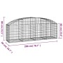 Galvanized iron arch-shaped gabion basket 200x50x60/80 cm by vidaXL, Pots and planters - Ref: Foro24-153473, Price: 50,61 €, ...