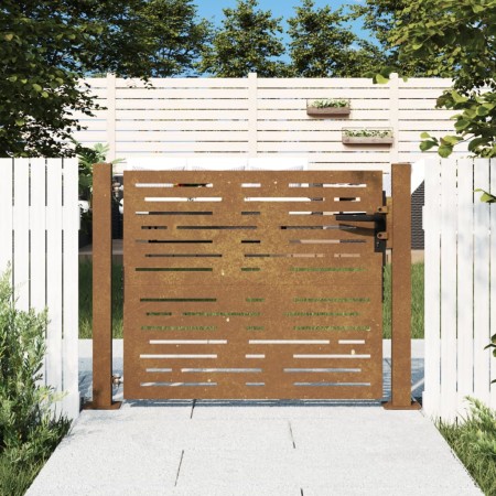 Puerta de jardín acero corten diseño cuadrado 105x80 cm de vidaXL, Puertas de jardín - Ref: Foro24-153250, Precio: 147,99 €, ...