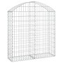 Gabion basket arch shape galvanized iron 100x30x100/120 cm by vidaXL, Pots and planters - Ref: Foro24-153425, Price: 33,81 €,...