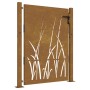 Puerta de jardín acero corten diseño hierba 105x155 cm de vidaXL, Puertas de jardín - Ref: Foro24-153229, Precio: 239,65 €, D...