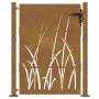 Puerta de jardín acero corten diseño hierba 105x155 cm de vidaXL, Puertas de jardín - Ref: Foro24-153229, Precio: 239,99 €, D...