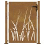 Puerta de jardín acero corten diseño hierba 105x130 cm de vidaXL, Puertas de jardín - Ref: Foro24-153228, Precio: 206,23 €, D...