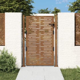 Puerta de jardín acero corten diseño cuadrado 105x130 cm de vidaXL, Puertas de jardín - Ref: Foro24-153198, Precio: 229,99 €,...