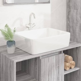 Lavabo rectangular de cerámica blanco 48x37x13 cm de vidaXL, Lavabos - Ref: Foro24-153338, Precio: 54,20 €, Descuento: %