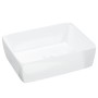 Lavabo rectangular de cerámica blanco 48x37x13 cm de vidaXL, Lavabos - Ref: Foro24-153338, Precio: 56,08 €, Descuento: %