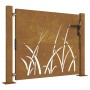 Puerta de jardín acero corten diseño hierba 105x80 cm de vidaXL, Puertas de jardín - Ref: Foro24-153226, Precio: 147,18 €, De...