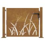 Puerta de jardín acero corten diseño hierba 105x80 cm de vidaXL, Puertas de jardín - Ref: Foro24-153226, Precio: 147,18 €, De...