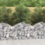 Gabion basket in arched shape, made of galvanized iron, 100x30x60/80 cm. by vidaXL, Pots and planters - Ref: Foro24-153423, P...