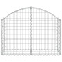 Gabion basket in arched shape, made of galvanized iron, 100x30x60/80 cm. by vidaXL, Pots and planters - Ref: Foro24-153423, P...