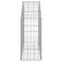 Gabion basket in arched shape, made of galvanized iron, 100x30x60/80 cm. by vidaXL, Pots and planters - Ref: Foro24-153423, P...