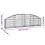 Galvanized iron arch-shaped gabion basket 200x30x40/60 cm by vidaXL, Pots and planters - Ref: Foro24-153462, Price: 51,01 €, ...