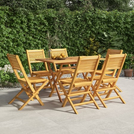 Klappbare Gartenstühle 6 Stück aus massivem Teakholz 47x62x90 cm von vidaXL, Gartenstühle - Ref: Foro24-3155065, Preis: 410,2...