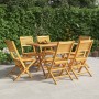 Folding garden chairs 6 pcs solid teak wood 47x62x90 cm by vidaXL, Garden chairs - Ref: Foro24-3155065, Price: 410,20 €, Disc...