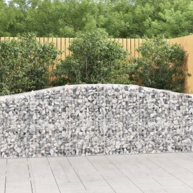 Cesta de gaviones forma arco hierro galvanizado 400x50x80/100cm de vidaXL, Maceteros y jardineras - Ref: Foro24-153414, Preci...