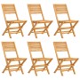 Folding garden chairs 6 pcs solid teak wood 47x62x90 cm by vidaXL, Garden chairs - Ref: Foro24-3155065, Price: 410,20 €, Disc...